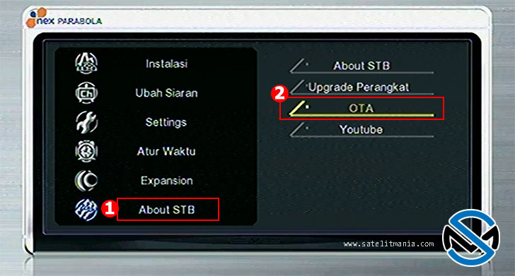 Cara Update OTA Nex Parabola