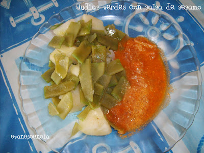 judias verdes con salsa de sesamo