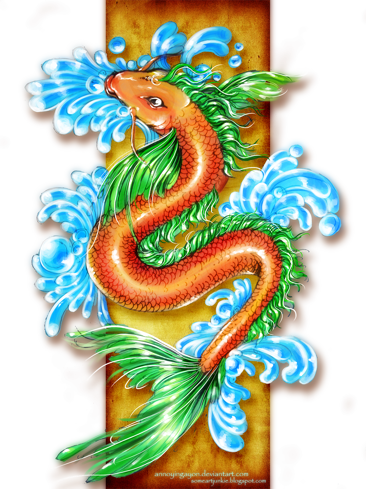 someartjunkie blog: Koi Dragon