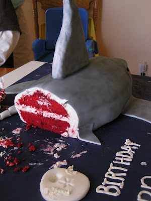 Shark Birthday Cake on Peach Of Cake  Shark Cake