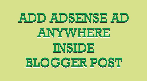 How to insert ADs inside blogger post