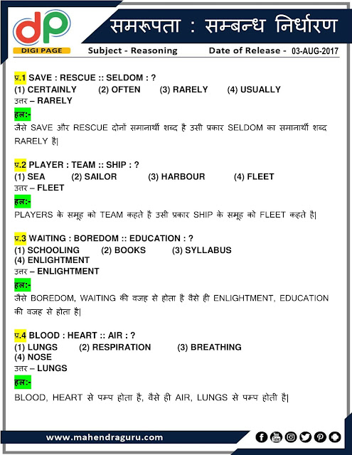  DP | Analogy  | 03 - Aug - 17 