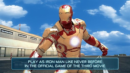 Screenshots of the Iron Man 3 for Android tablet, phone.