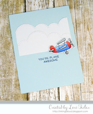 You're Plane Awesome card-designed by Lori Tecler/Inking Aloud-stamps from Lawn Fawn