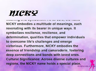 ▷ meaning of the name NICKY (✔)