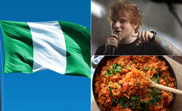 I Need To Visit Nigeria Soon, Just To Have A Taste Of Her Wonderful Jollof Rice - Ed Sheeran Shares
