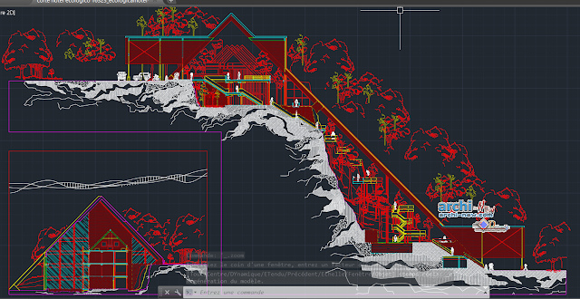 Ecological hotel in AutoCAD 