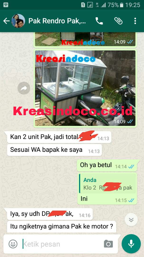 Gerobak Aluminium Motor Pesanan Bpk Rendro Bekasi