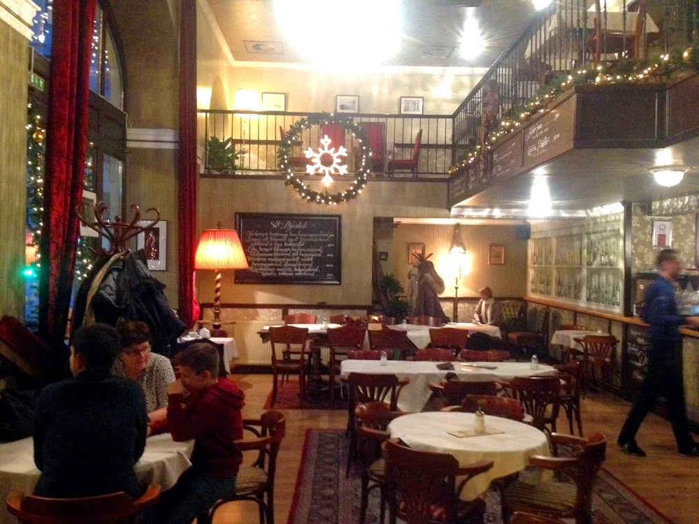 Traditional old school cafe in Budapest, Hungary