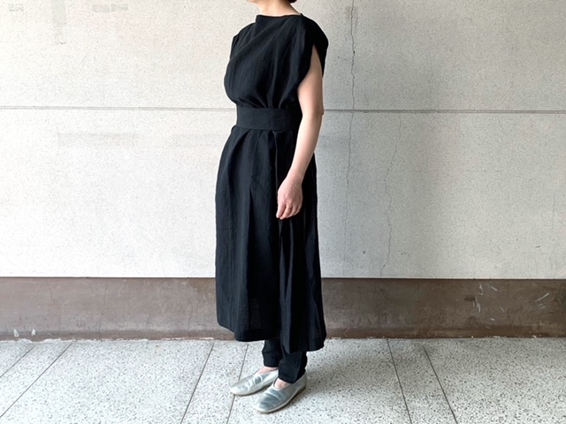 COSMICWONDER【コズミックワンダー】Linen oxford paper bag dress◆八十八/丸亀・エイティエイト/新居浜