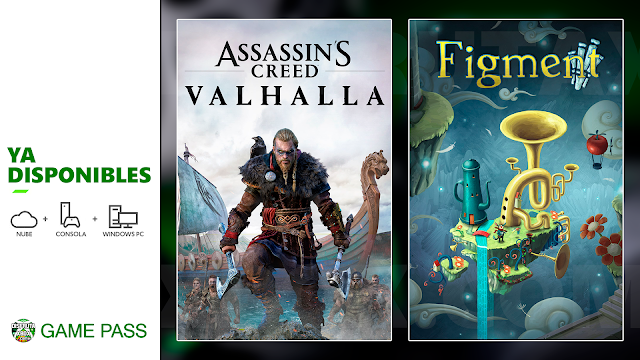 "AC Valhalla" y "Figment" ya están disponibles en Xbox Game Pass