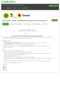 Apply 2022 NNPC / NAOC / OANDO JV Tertiary Scholarship Scheme Application Portal Just Open