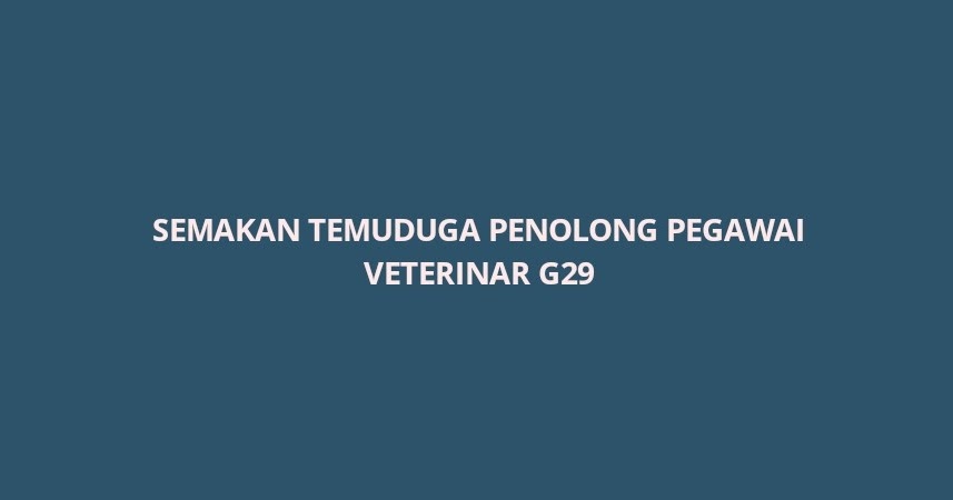 Contoh Soalan Temuduga Spa Penolong Pegawai Farmasi 