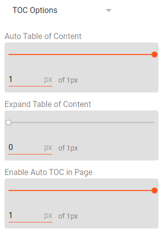 TOC options