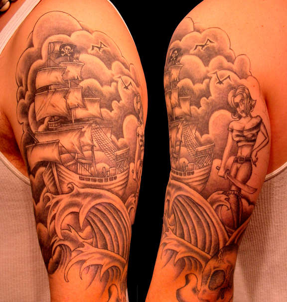 tattoos designs for men half sleeves. TATTOO DESIGN IDEAS: Half sleeve dragon tattoo