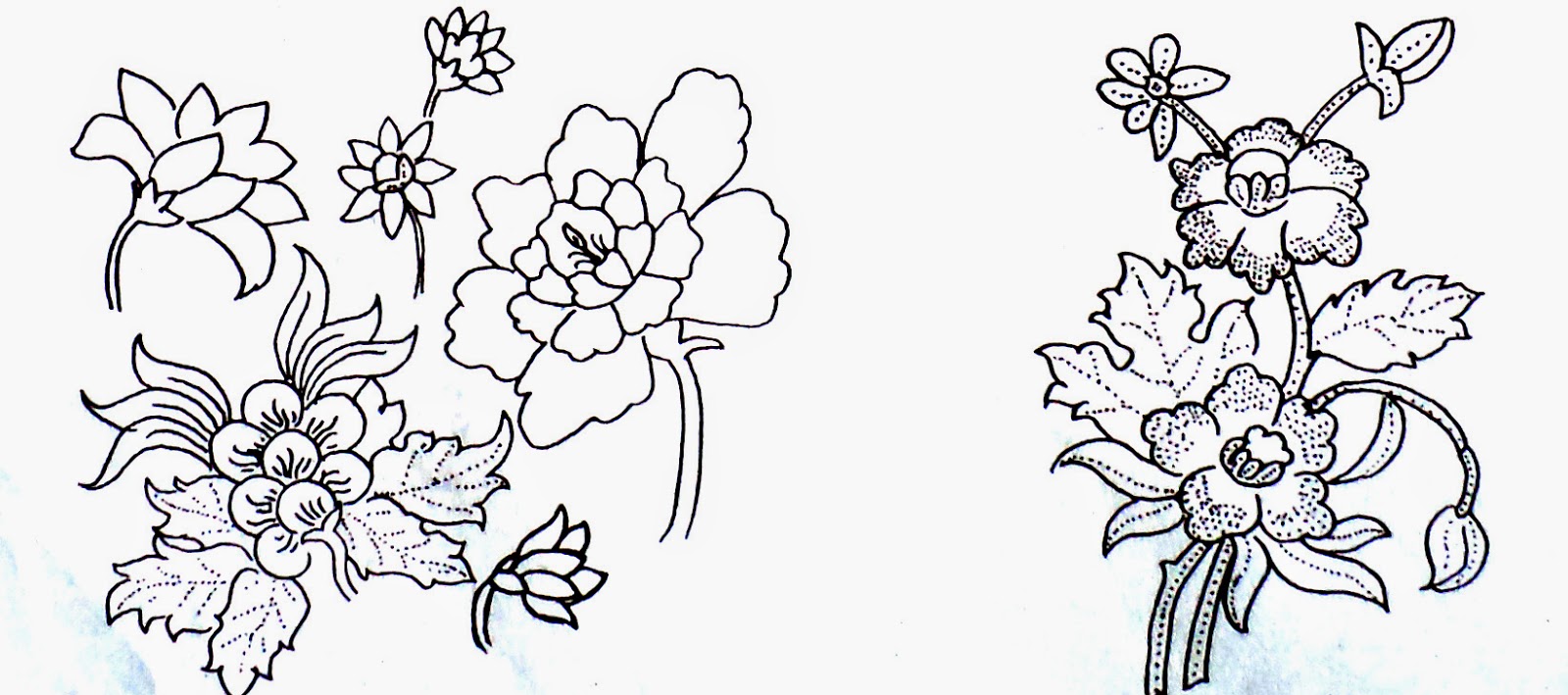 Kumpulan Sketsa Gambar Flora Untuk Sablon Sketsabaru