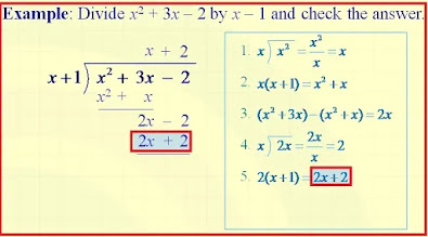 Long Division Of Polynomials