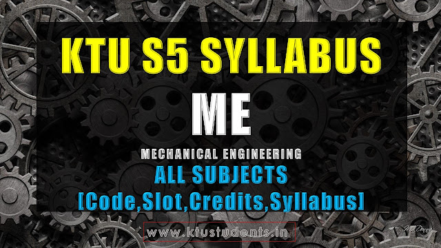 ktu s5 me syllabus s5 mechanical