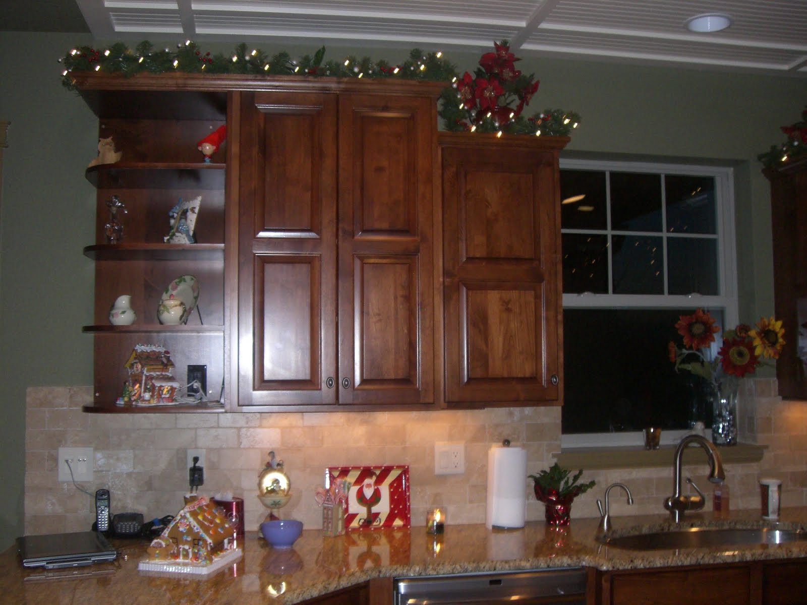 lisa s loft christmas decorating above kitchen cabinets