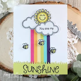 Sunny Studio Stamps: Hawaiian Hibiscus Frilly Frames Sunny Sentiments Hello Word Die Friendship Cards by Amy Kolling