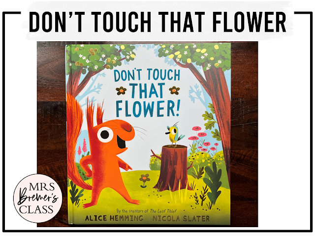 Don't Touch That Flower book activities unit with literacy printables, reading companion activities, lesson ideas, and a craft for Kindergarten and First Grade