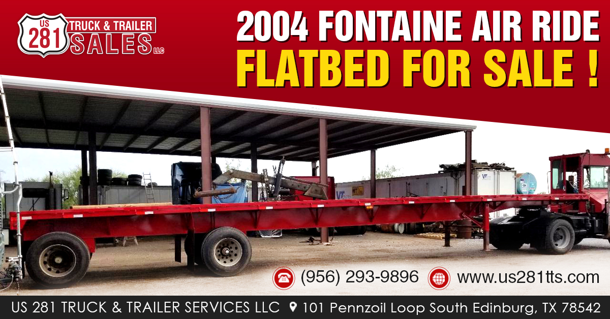 2004 Fontaine Air Ride Flatbed Trailer For Sale