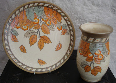 Charlotte Rhead Crown Ducal pattern 4921 Golden Leaves