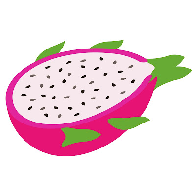 Pencil Sketch and Free Cartoon Images of Dragon Fruit