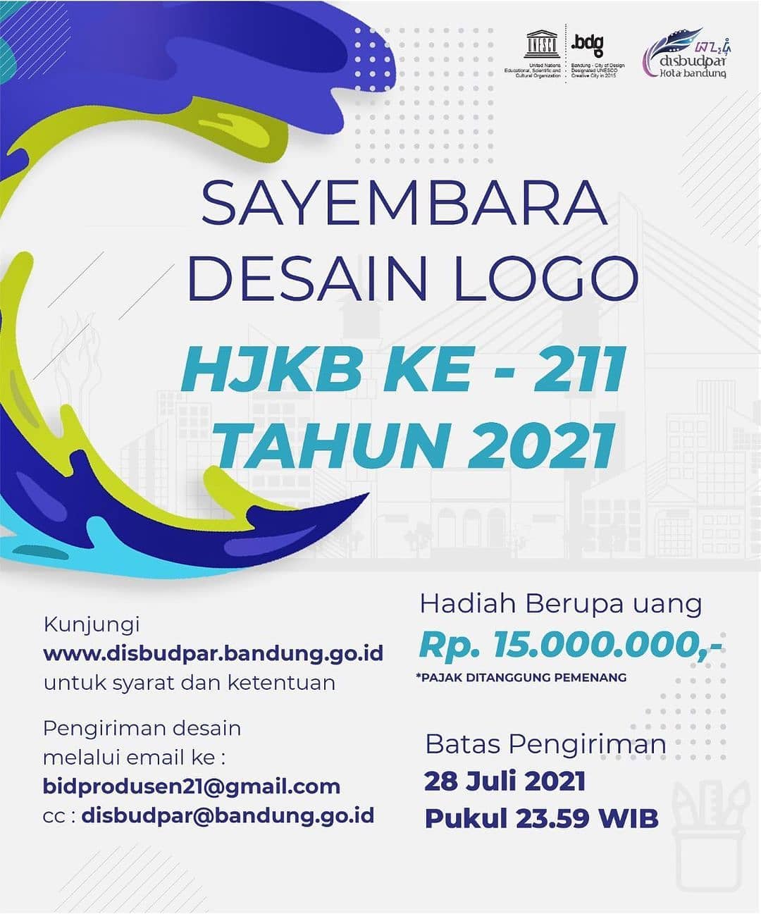 Lomba Desain Logo Hari Jadi Kota Bandung Berhadiah 15 Juta Rupiah