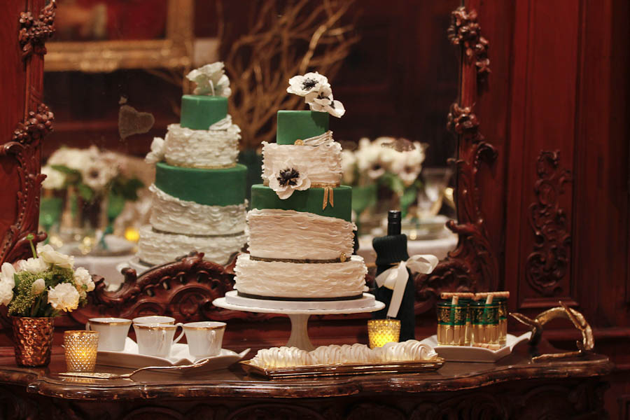 For dessert wedding cake with iced Baileys and cookies and hot chocolate 