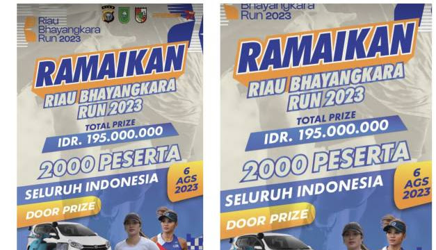 Diikuti 2.000 Peserta, Riau Bhayangkara Run 2023 Berhadiah Motor hingga Mobil