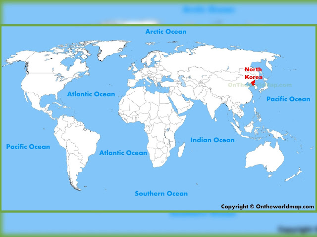 North Korea On World Map