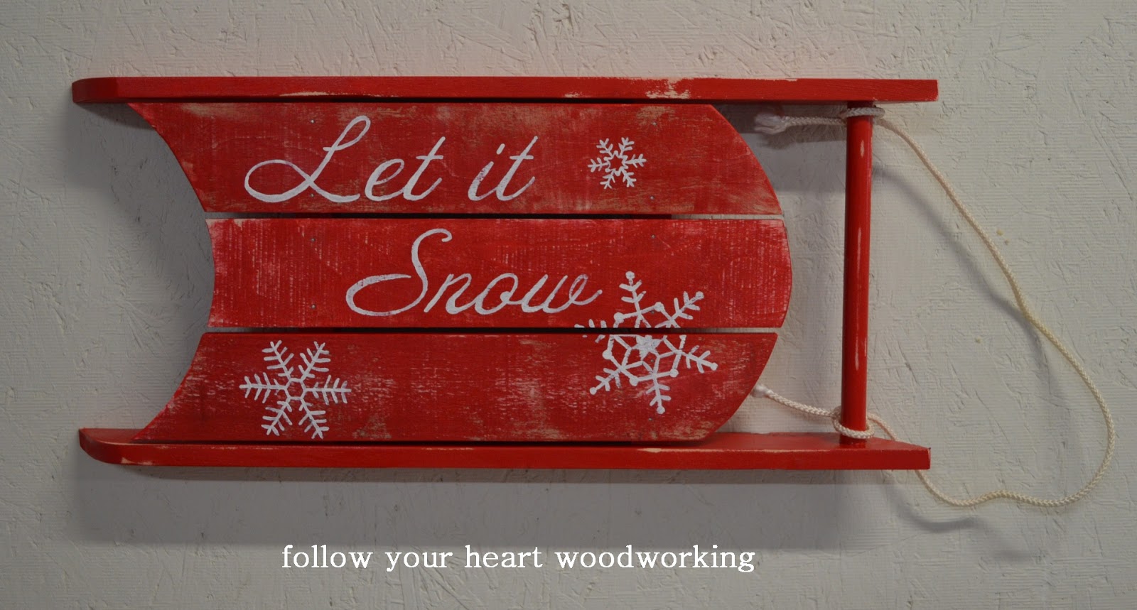 wood snow sled