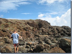 Noah hiking on Culebrita