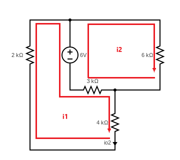 Circuit used to illustrate superposition