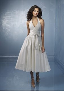 Short Halter Wedding Dress