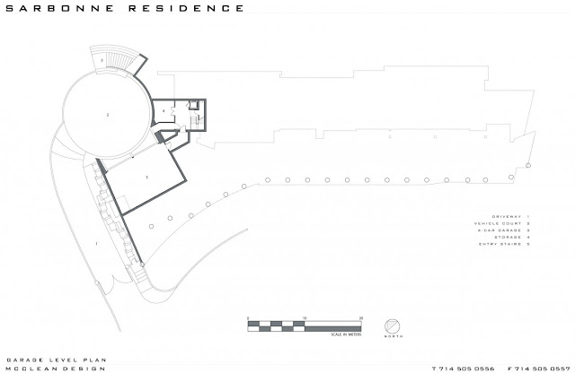 Site plan of modern home in Los Angeles 