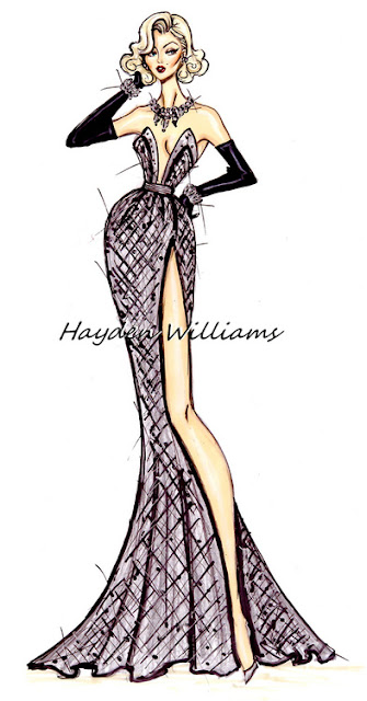 hayden williams fashion illustrator evening dress fashion drawing sketch illustration