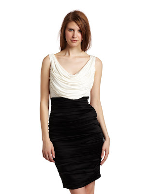 Jax Womens Satin Two Tone Jersey Dress