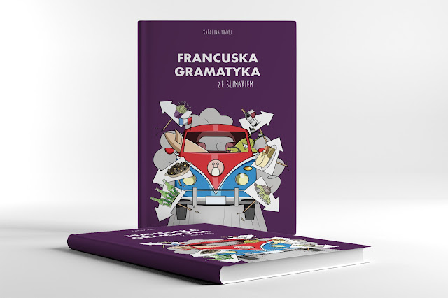 Recenzje #165 - "Francuska gramatyka ze ślimakiem" - okładka repetytorium - Francuski przy kawie