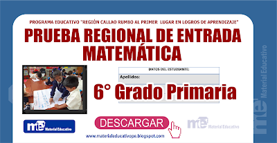 PRUEBA REGIONAL MATEMÁTICA SEXTO GRADO