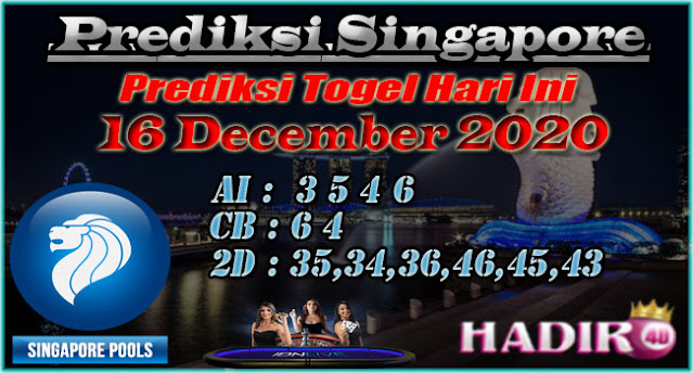 PREDIKSI TOGEL SINGAPORE 16 DECEMBER 2020