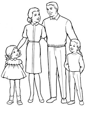 Desenhos para Colorir da família – Imagens para imprimir