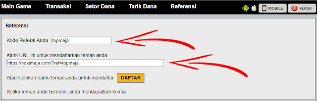  DAFTAR HOKIMEJA