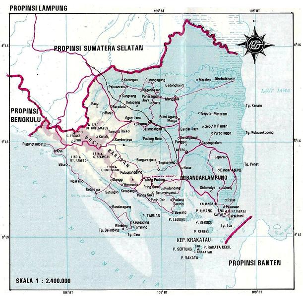 Gambar Peta Lampung | Download Peta Provinsi Lampung