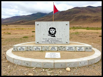 "Memorial at the site of Che Guevara's execution in La Higuera, Bolivia."
