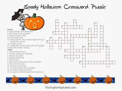 Halloween Crossword Puzzles Printable - Easy 1