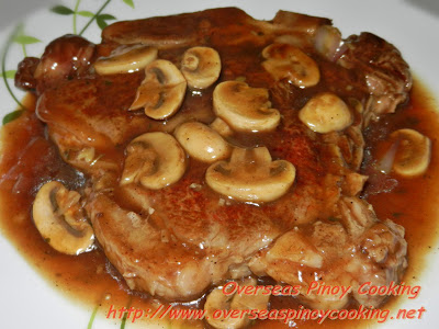 Steak with Mushroom and Oyster Sauce