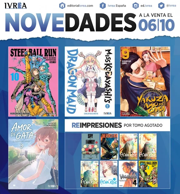 Novedades Ivrea del 6 de octubre 2022.