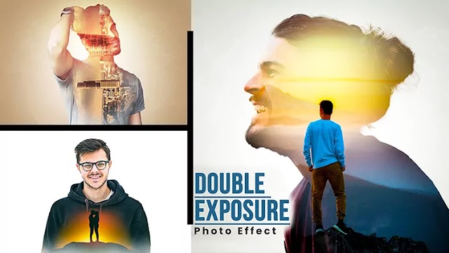 Double Exposure Photo Effect Template !! Double Exposure Mockup PSD